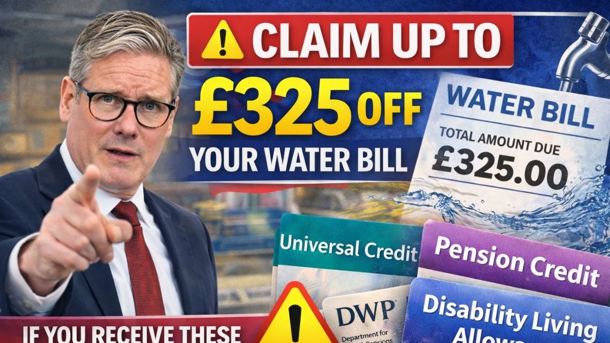 Claim Up to £325 Off Your Water Bill If You Receive These DWP Benefits