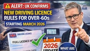 UK Confirms New Driving Licence Rules for Over-60s Starting March 2026