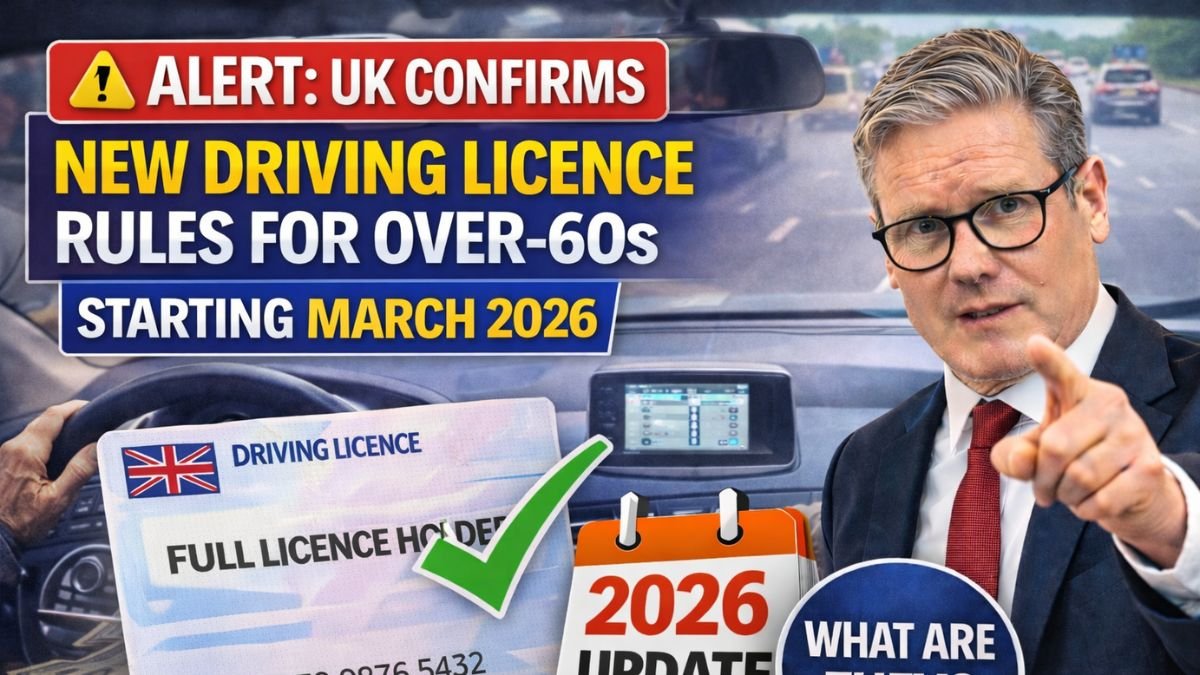UK Confirms New Driving Licence Rules for Over-60s Starting March 2026